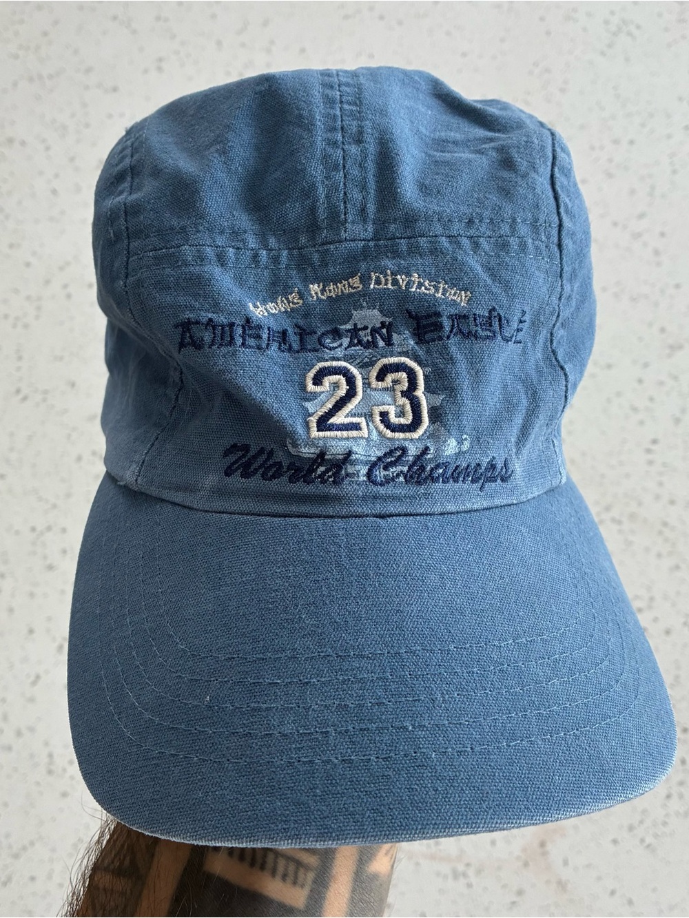 000 - VINTAGE 00s AMERICAN EAGLE Y2K BLUE 5 PANNEL HAT